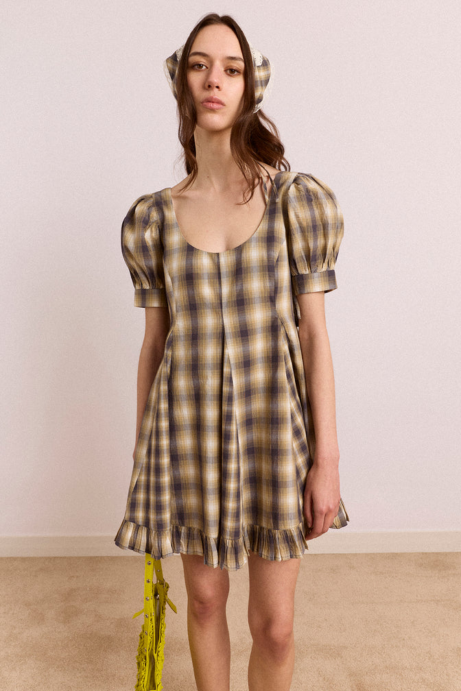 Gingham Dresses Damson Madder Gingham Dresses Damson Madder