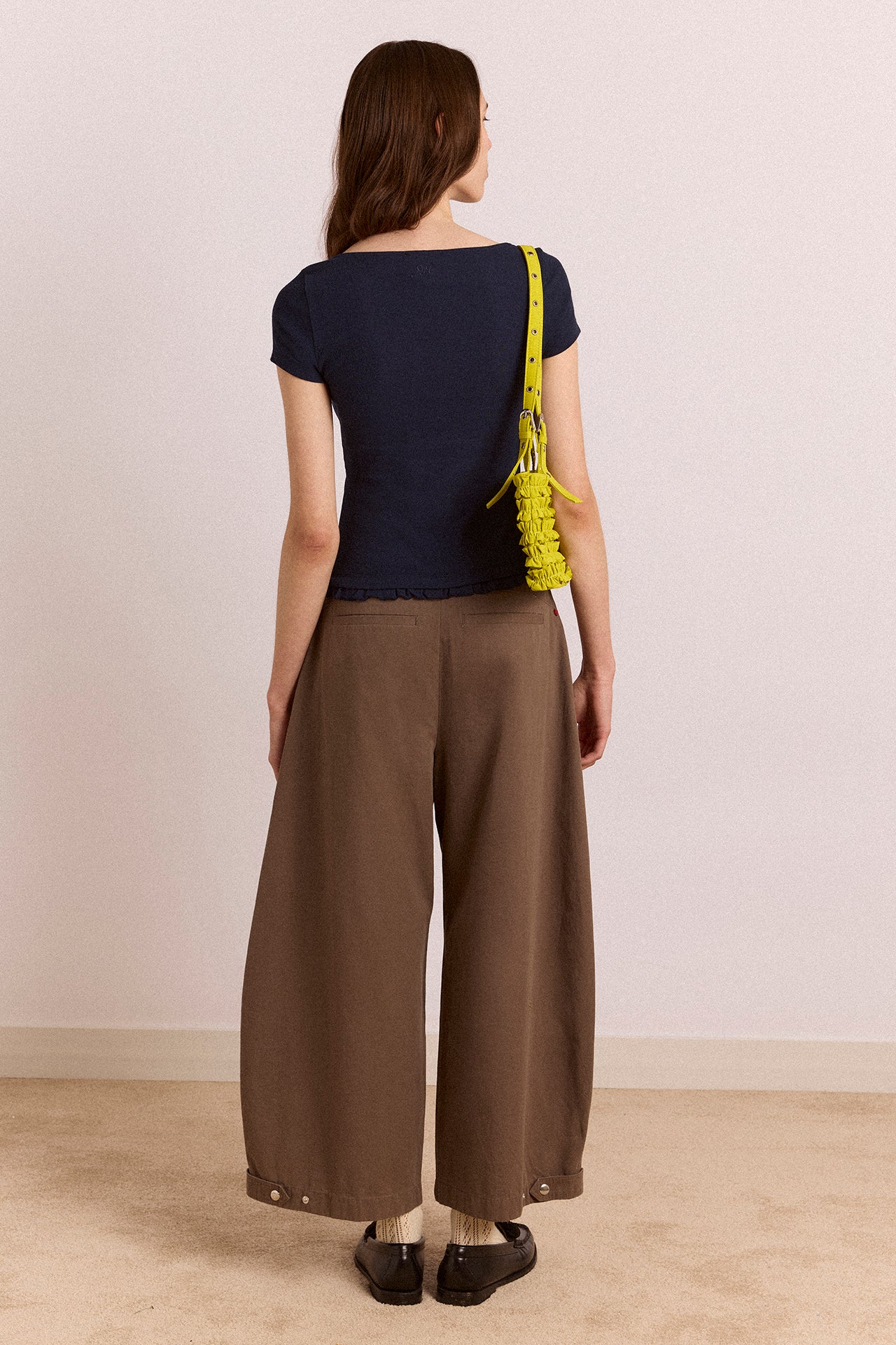 Safah Tailored Barrel Trouser - Brown – Damson Madder