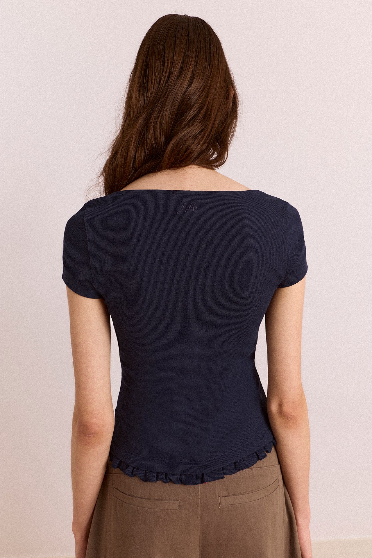 Posie Short Sleeve Top - Navy – Damson Madder