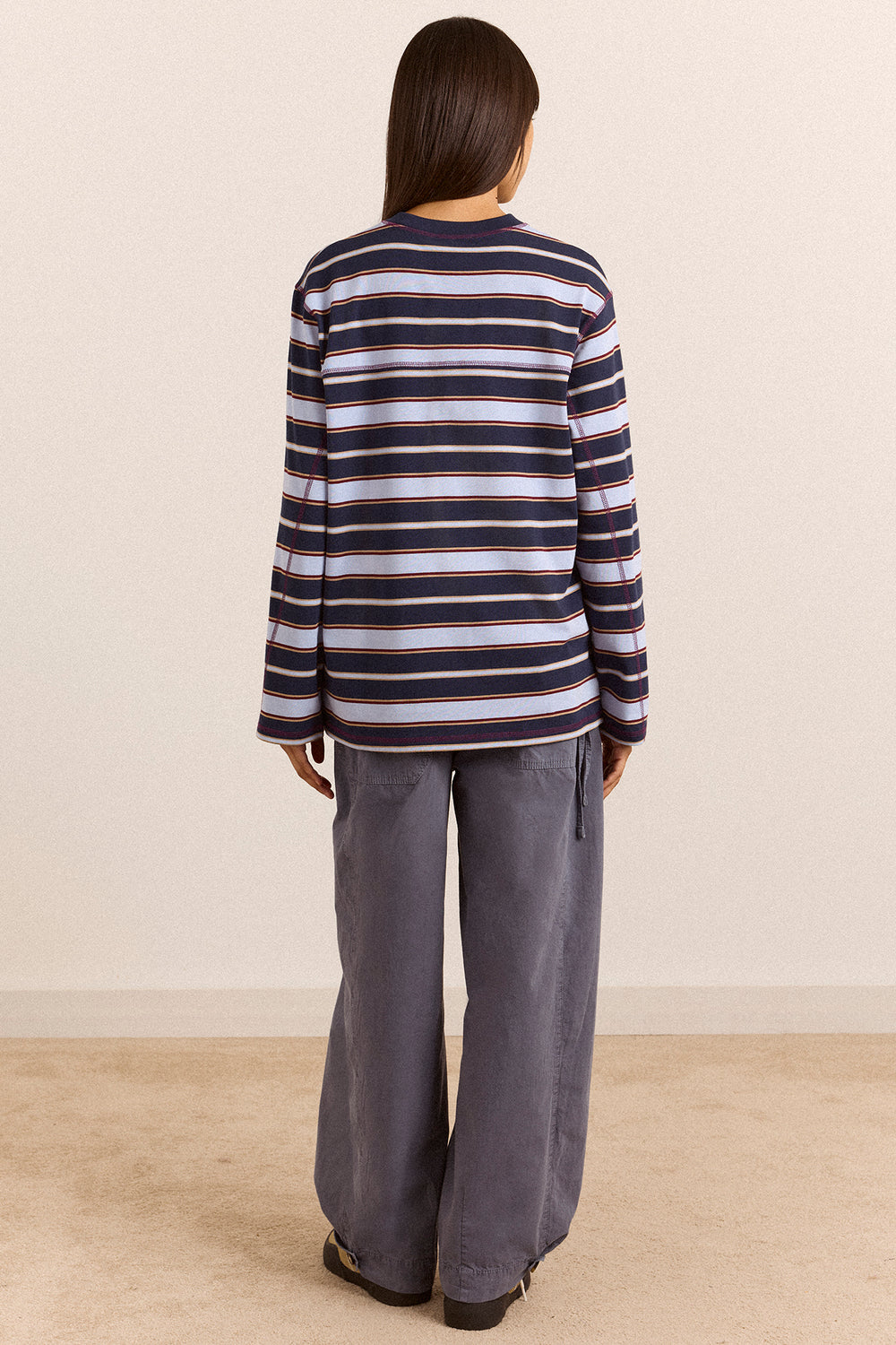 Samara Long Sleeve Top - Blue Stripe