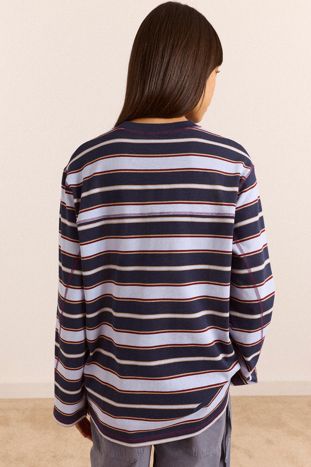 Samara Long Sleeve Top - Blue Stripe