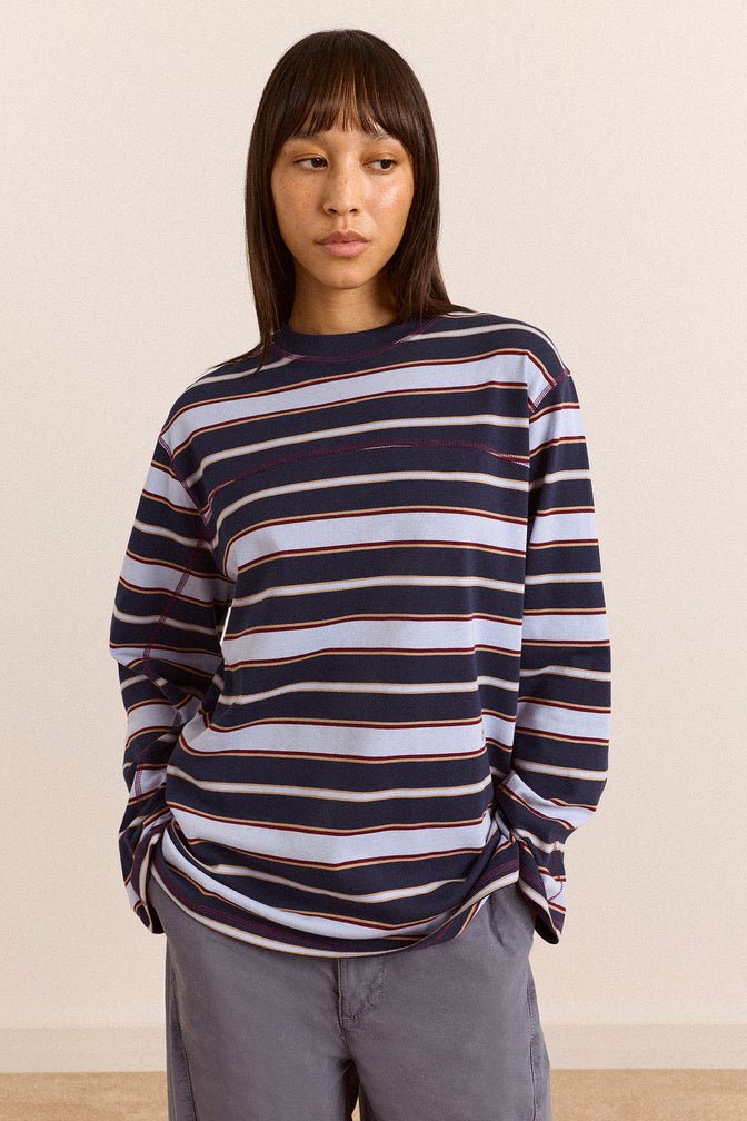 Samara Long Sleeve Top - Blue Stripe