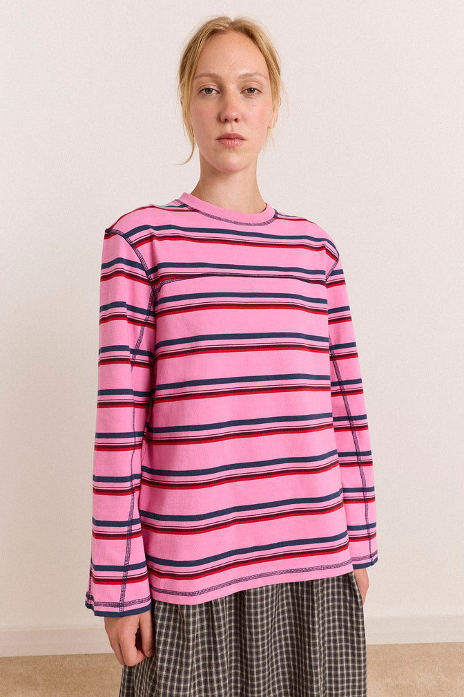Samara Tee - Pink Stripe
