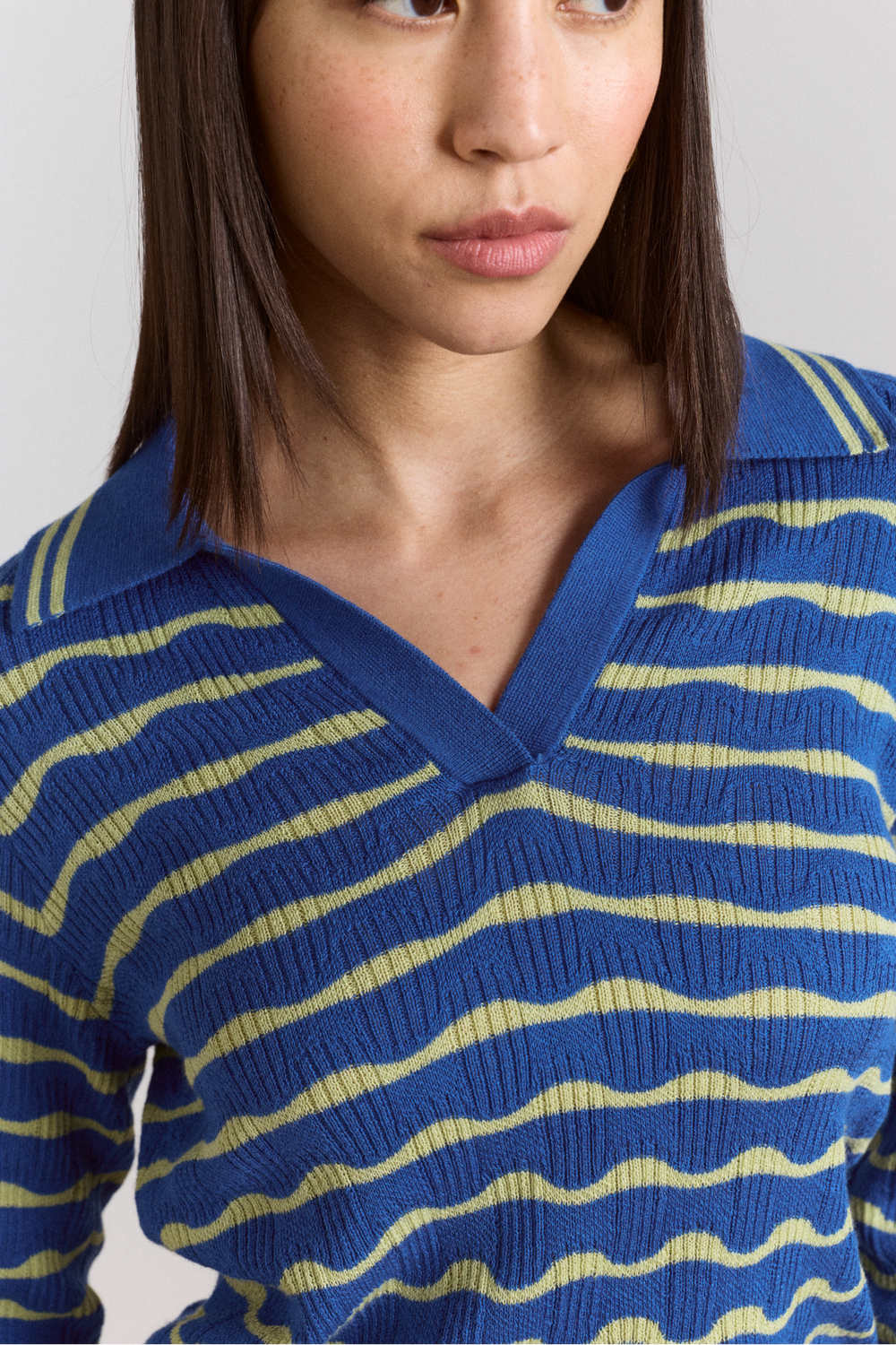 silvia polo jumper- blue mint