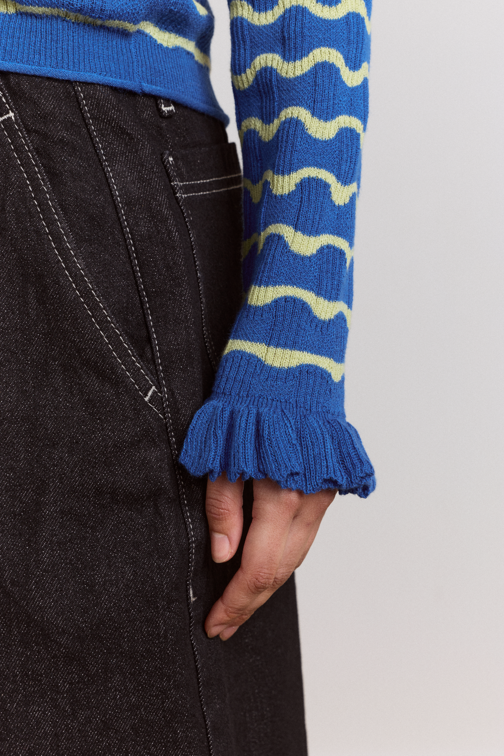 silvia polo jumper- blue mint