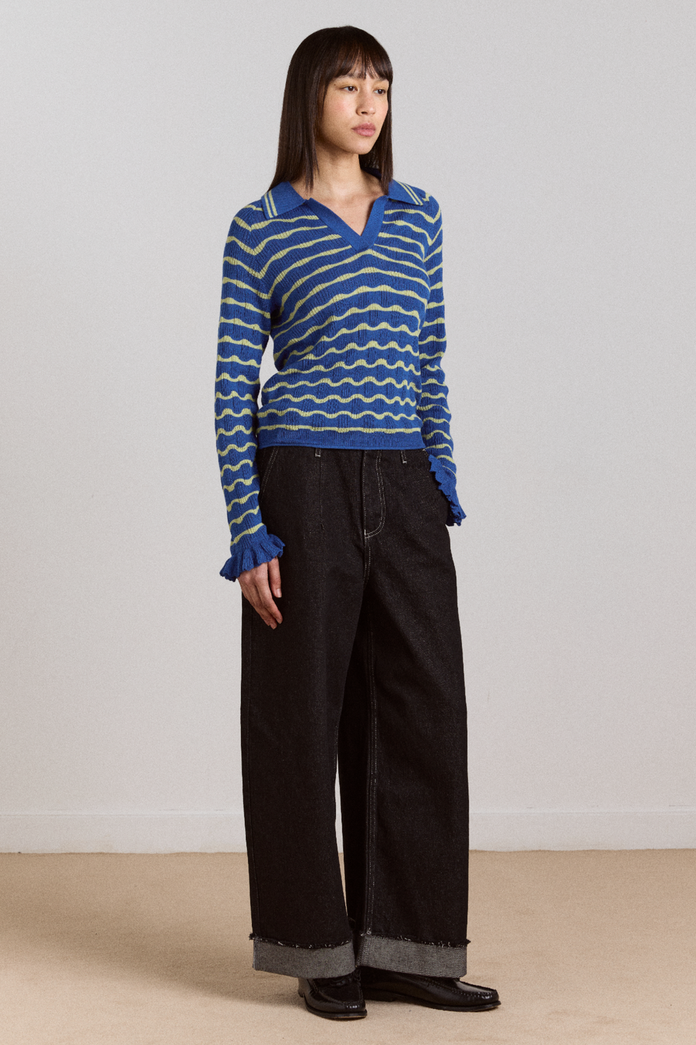 silvia polo jumper- blue mint