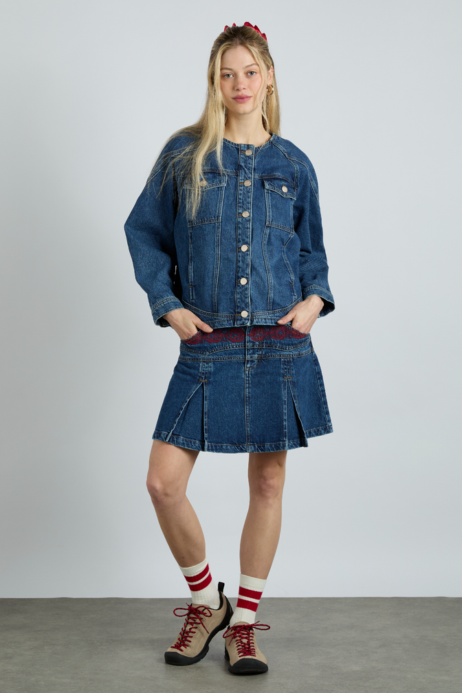 Sloane Skirt - Texas Wash & Embroidery