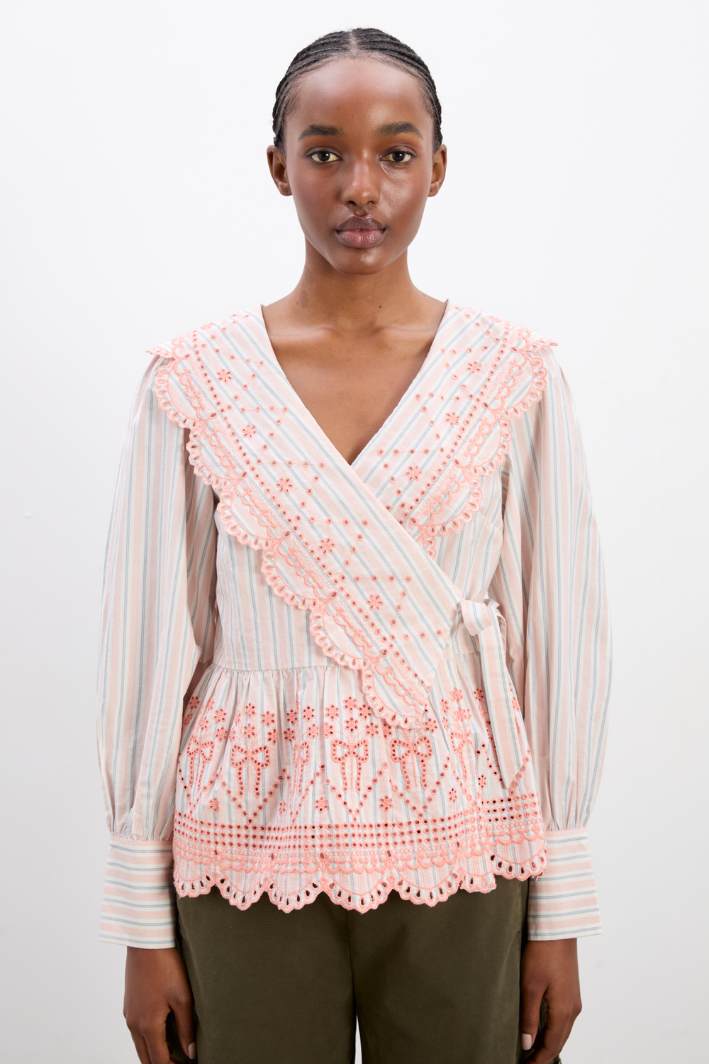 Anais Blouse - Apricot Stripe – Damson Madder Anais Blouse - Apricot Stripe – Damson Madder