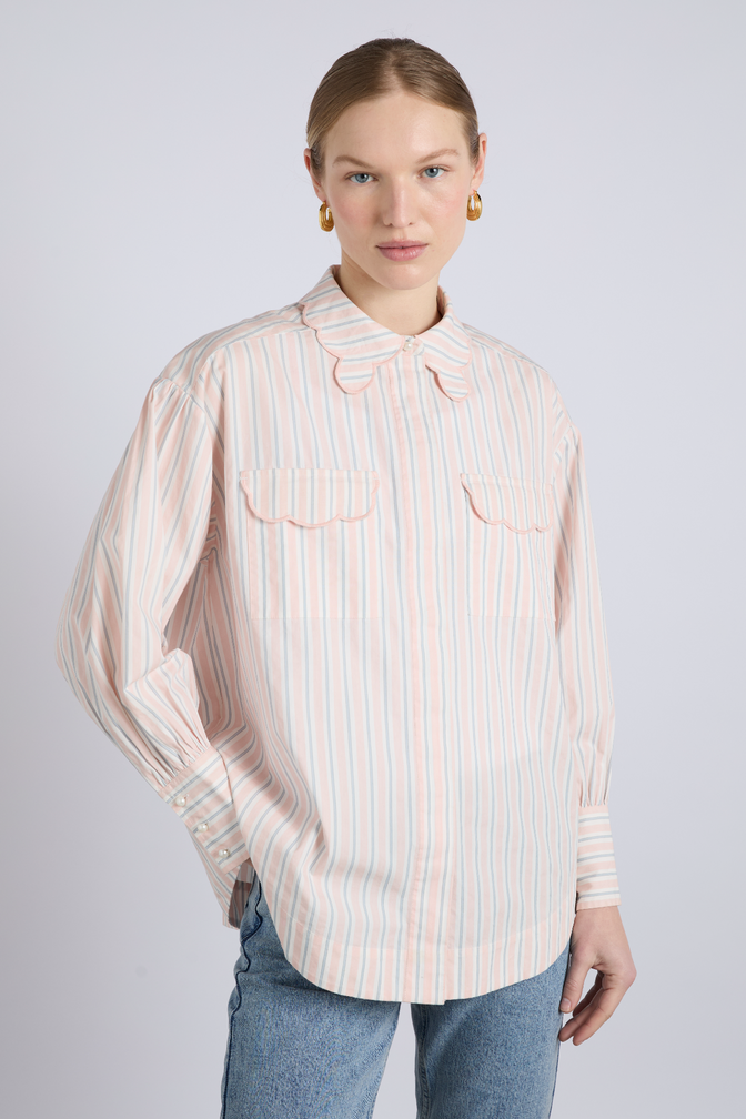 Phoebe Shirt - Apricot Business