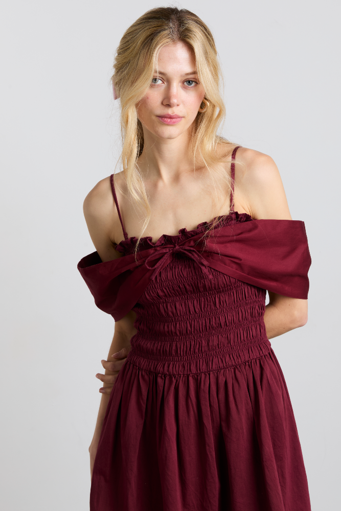 Esmerelda Mini Multi-Way Dress - Burgundy