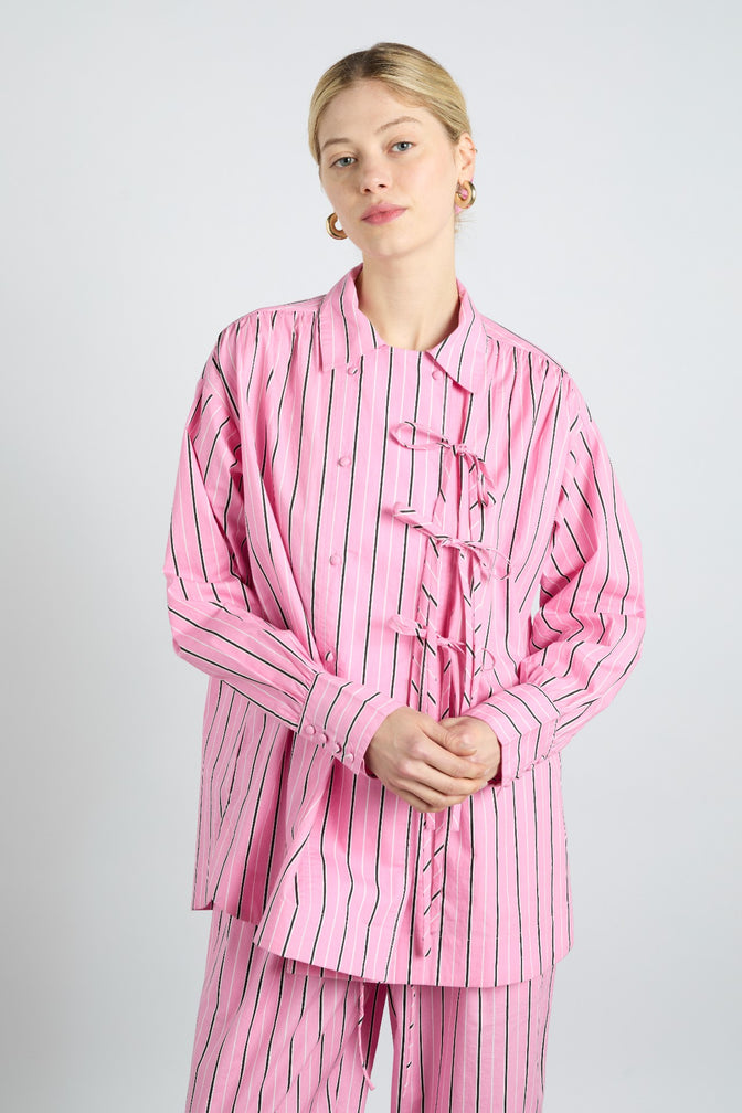 Carmy Shirt - Pink Bold Stripe