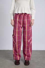 Harrison Trouser - Pink/Khaki Check