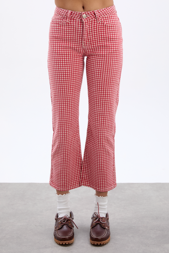 kenny jeans- red gingham