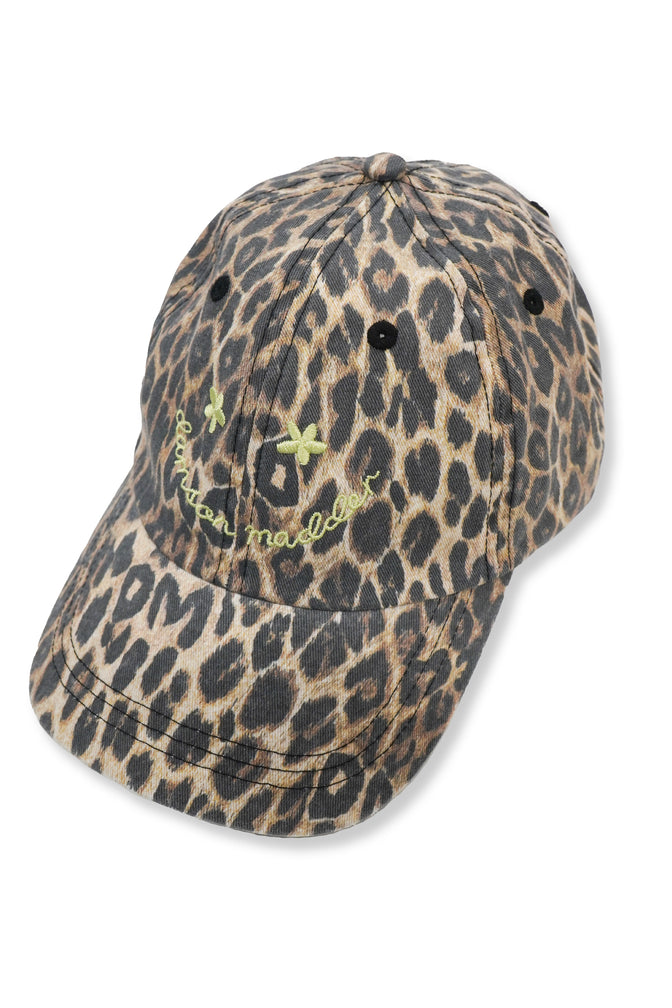 smiley cap in leopard print