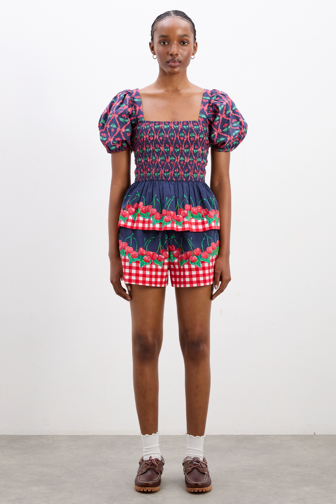 Allegra Blouse - Cherry Pie