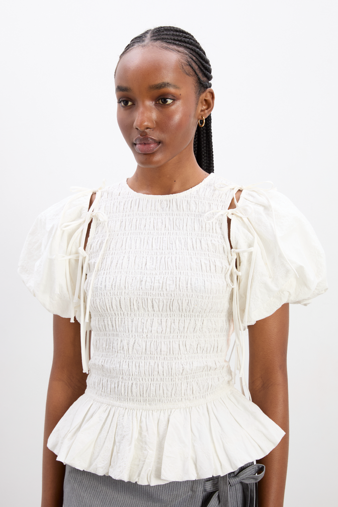 Becca Multi-Way Blouse- White Embroidery