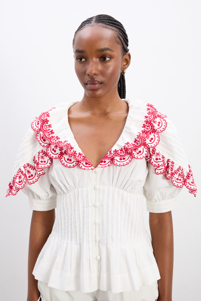 caroline blouse - cherries