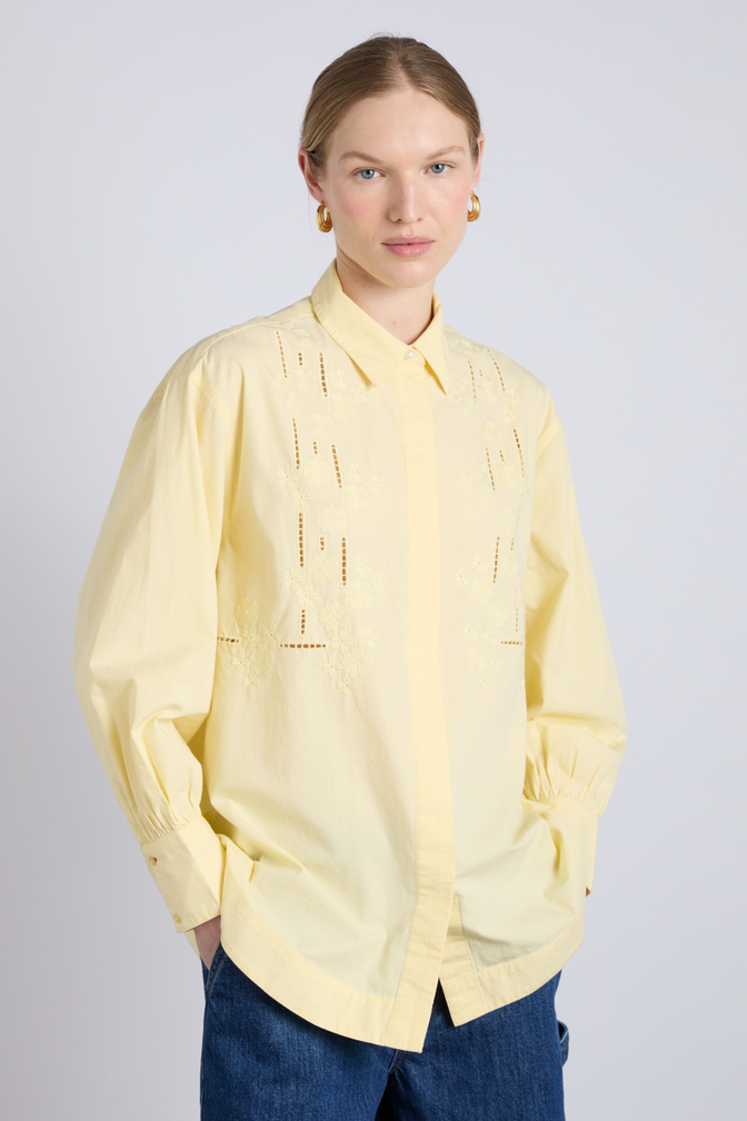 Rue Shirt - Butter Floral Embroidery