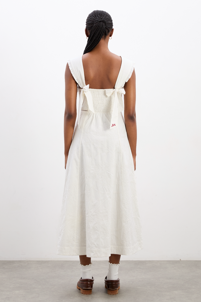 Fan Fan Midi Dress - Patchwork Broderie