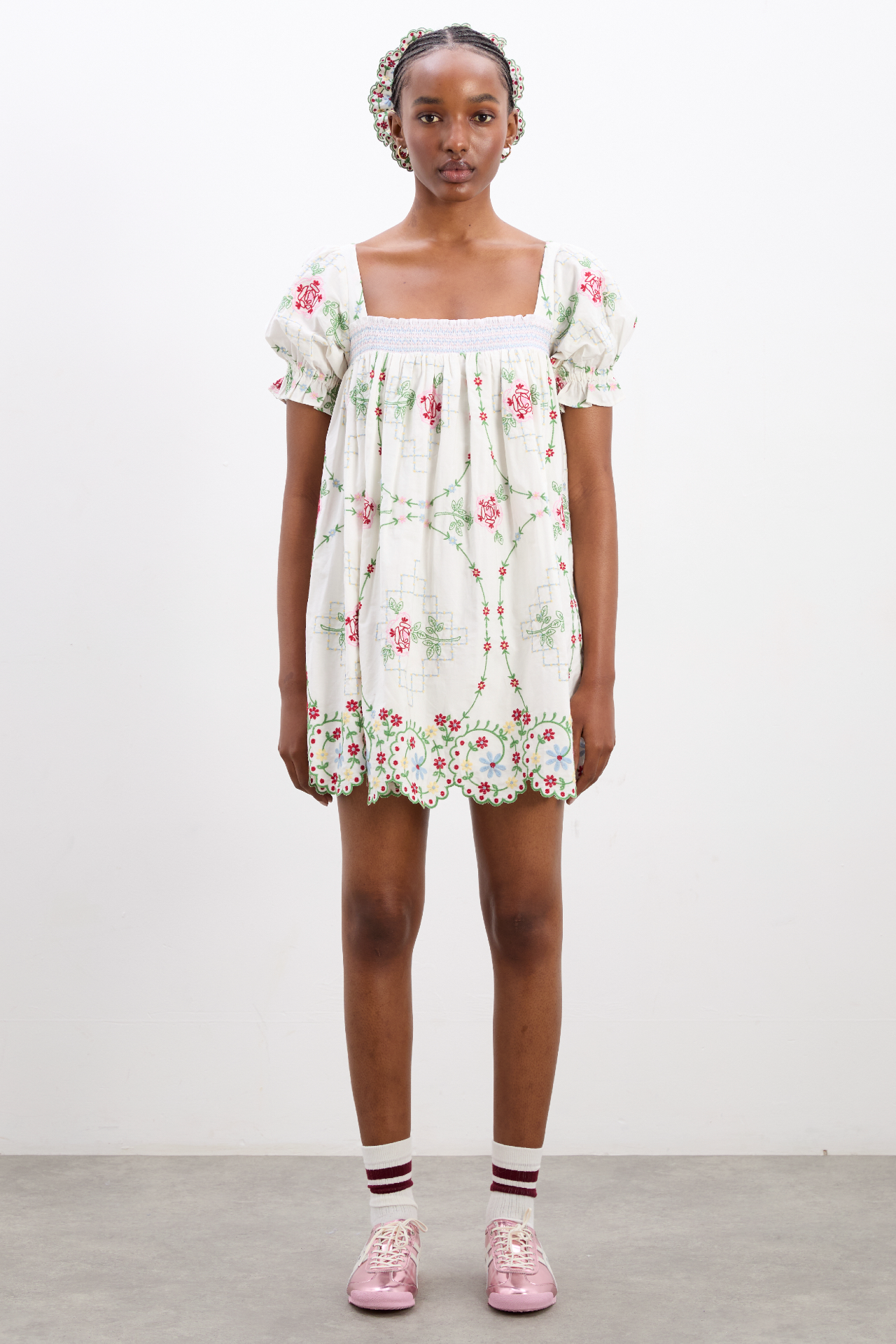 Lulu Mini Dress - Rose Embroidery – Damson Madder