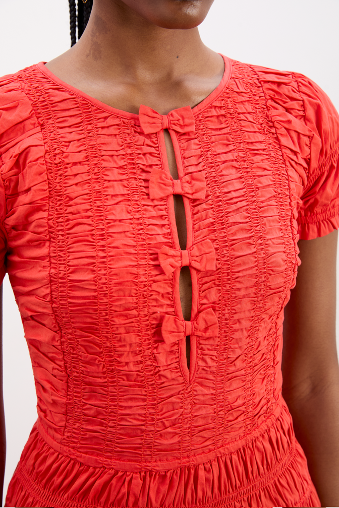 saffy midi dress - red alert