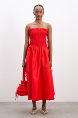 sita multiway midi dress - red