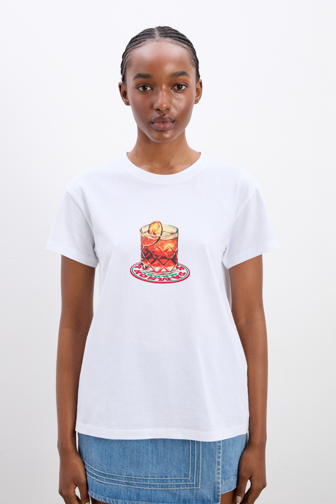 Negroni Shrunken Tee- White