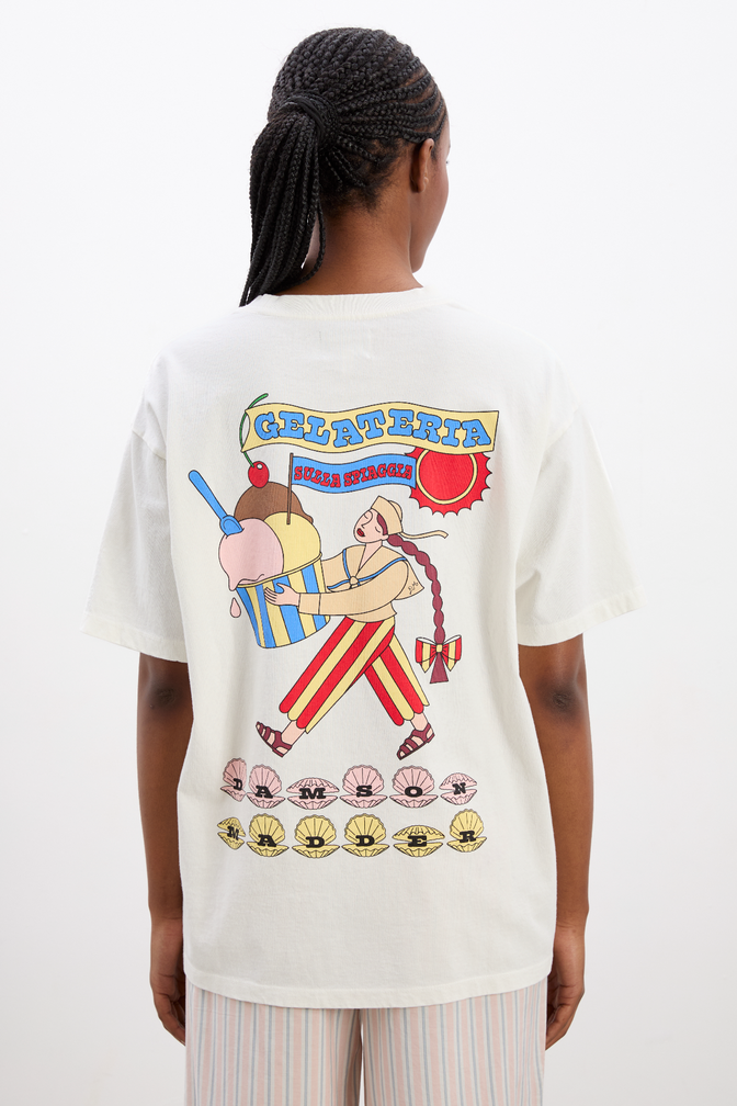 gelati girl boyfriend tee- white