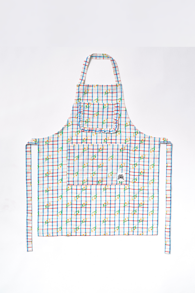 valerie apron - tulip check