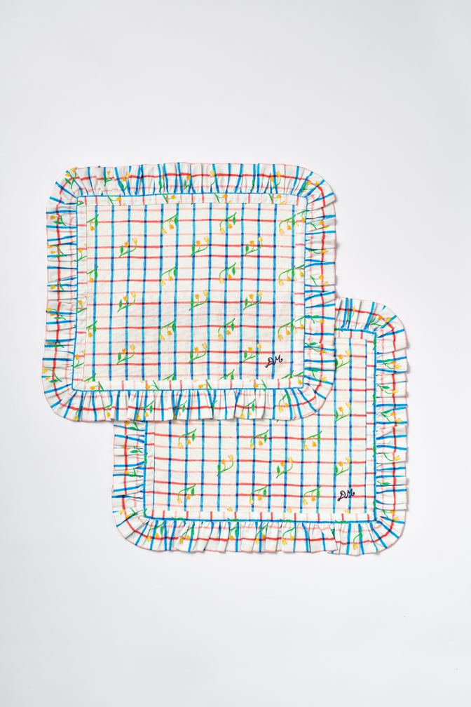 placemat - tulip check set of 2