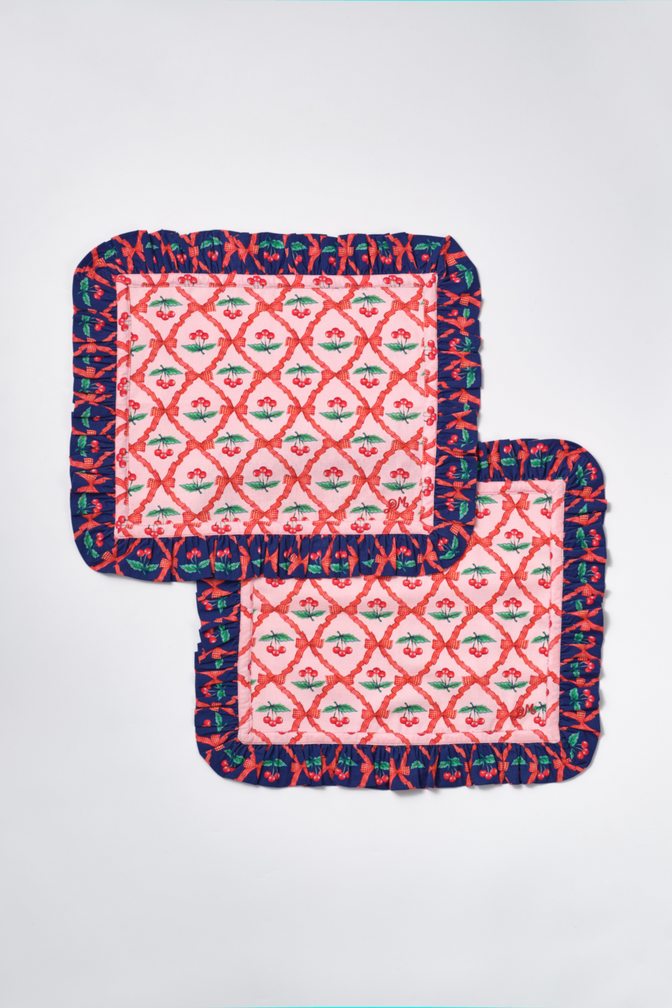 placemat - pink cherry set of 2
