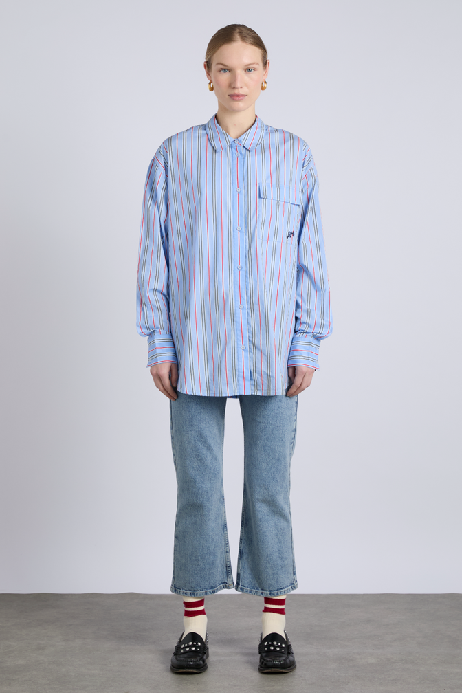 Kendall Shirt - Bold Blue Stripe