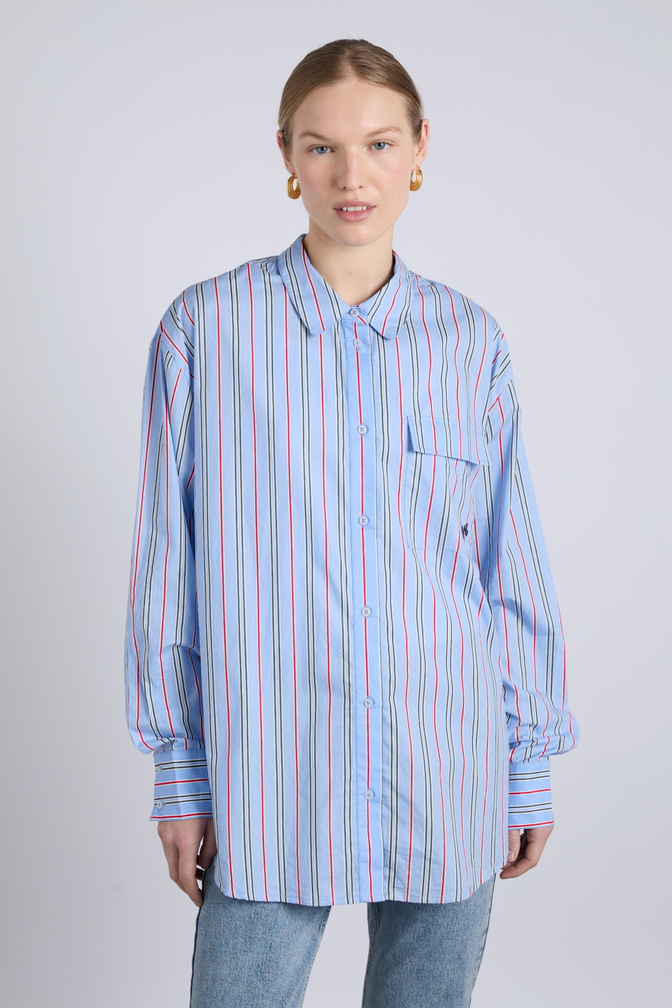 Kendall Shirt - Bold Blue Stripe