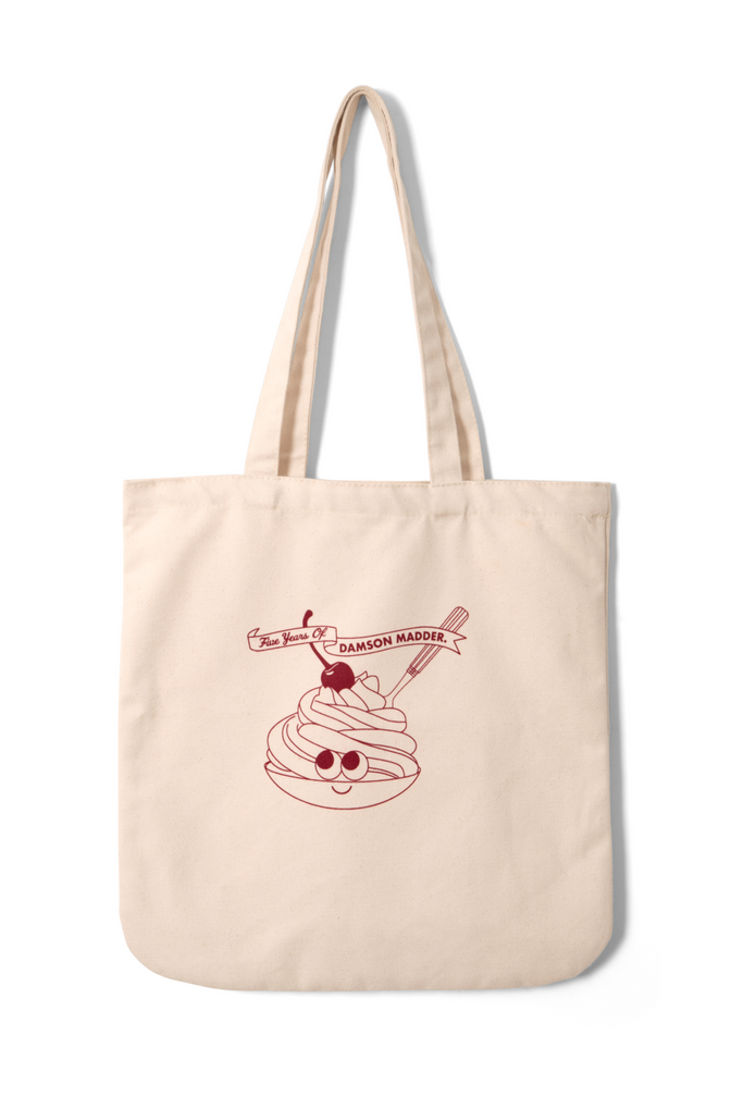 damson madder 5th birthday tote bag