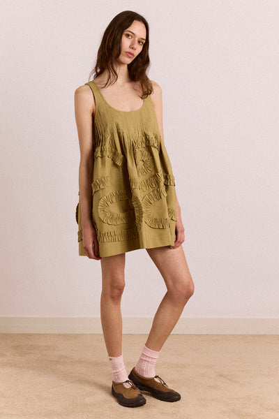 Stella Mini Dress - Green – Damson Madder