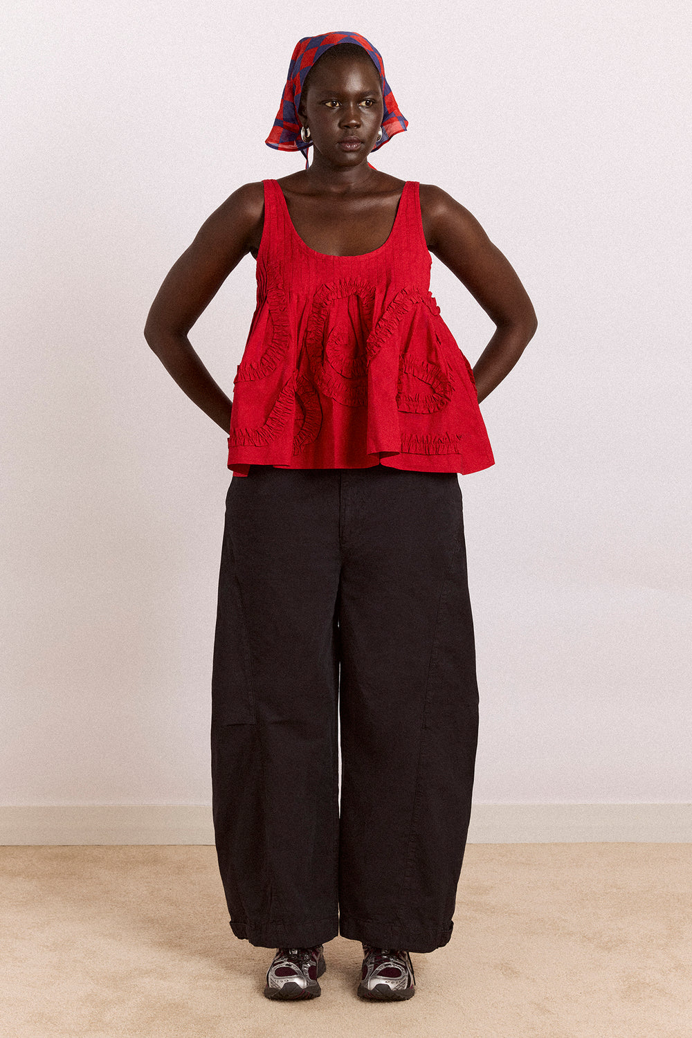 Stella Ruffle Cami - Red