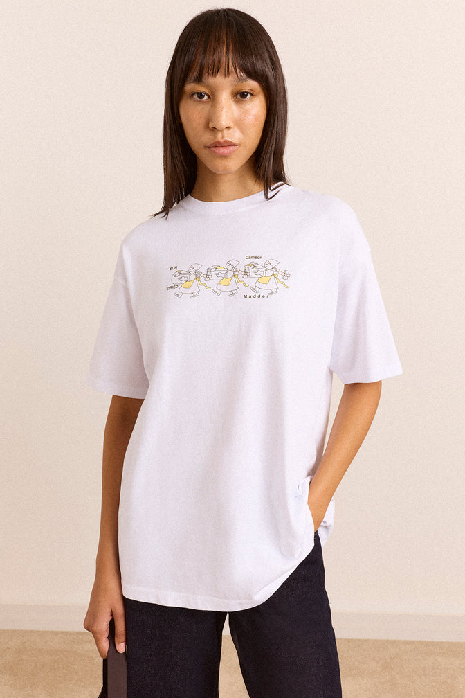 Sundried Washing Line Graphic Tee- White
