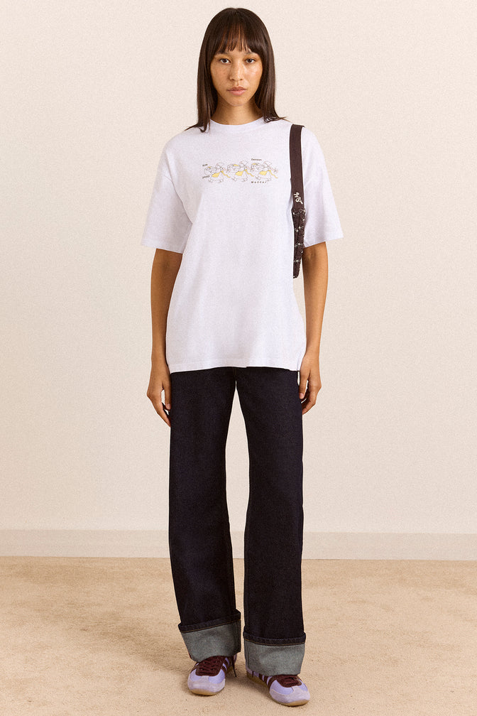 Sundried Washing Line Graphic Tee- White