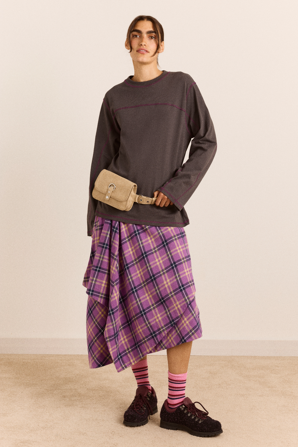 Samara Tee - Charcoal