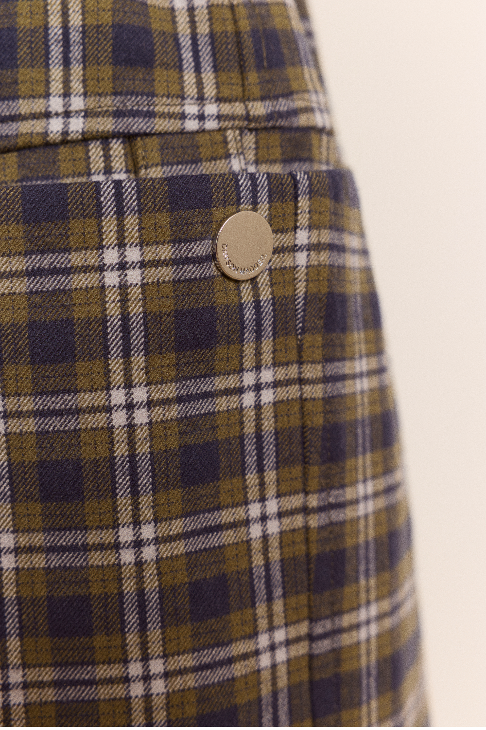 Tomasina Trouser - Navy/Green Check