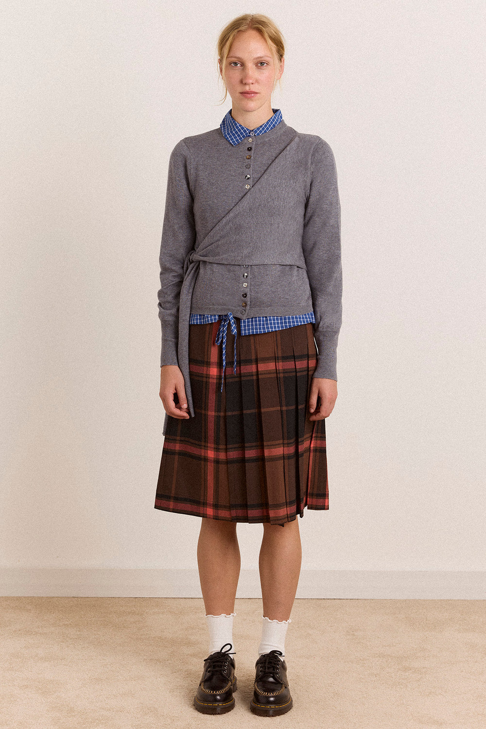 Venna Wrap Cardigan - Navy