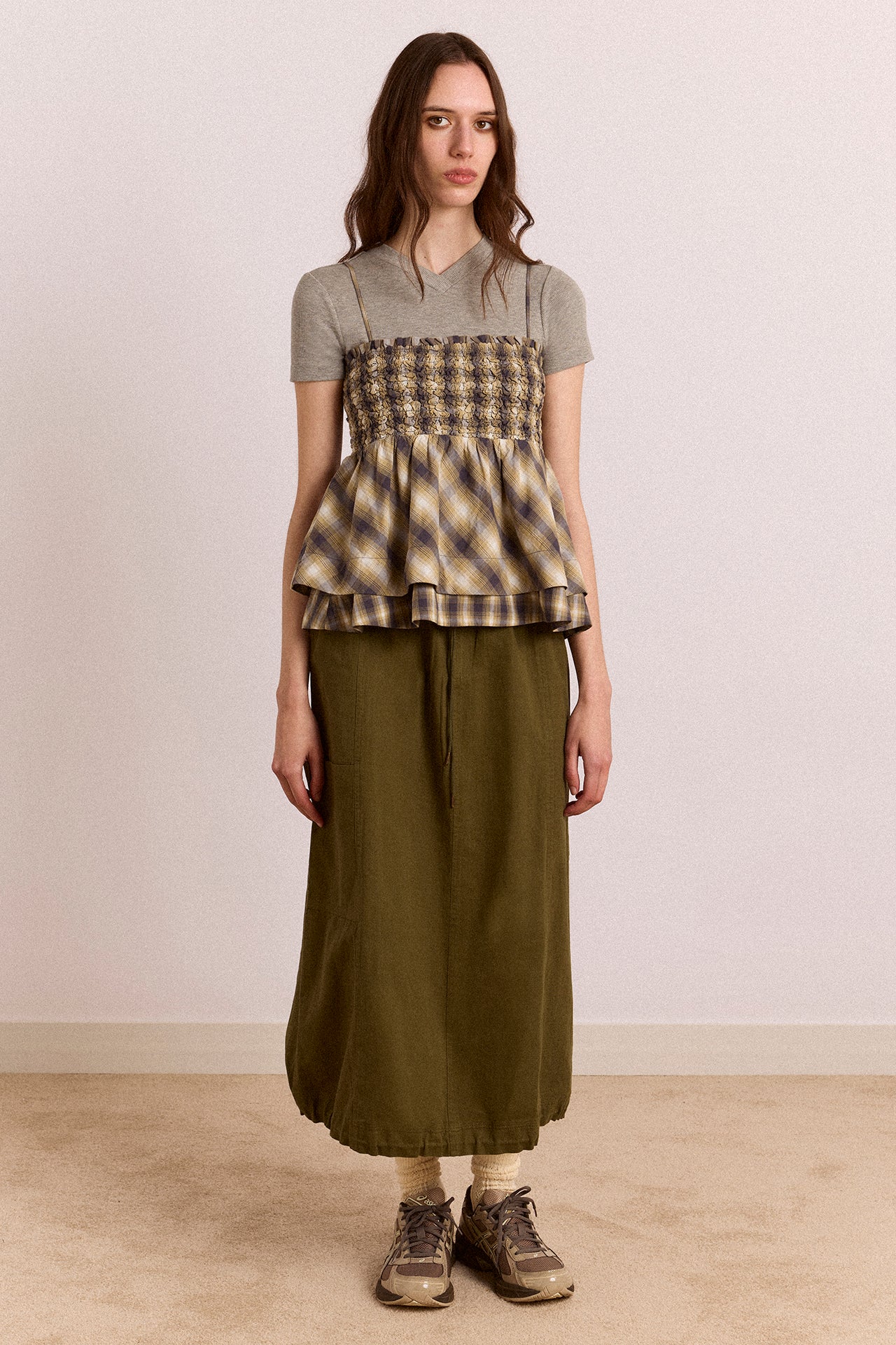 Vika Utility Midi Skirt - Olive – Damson Madder