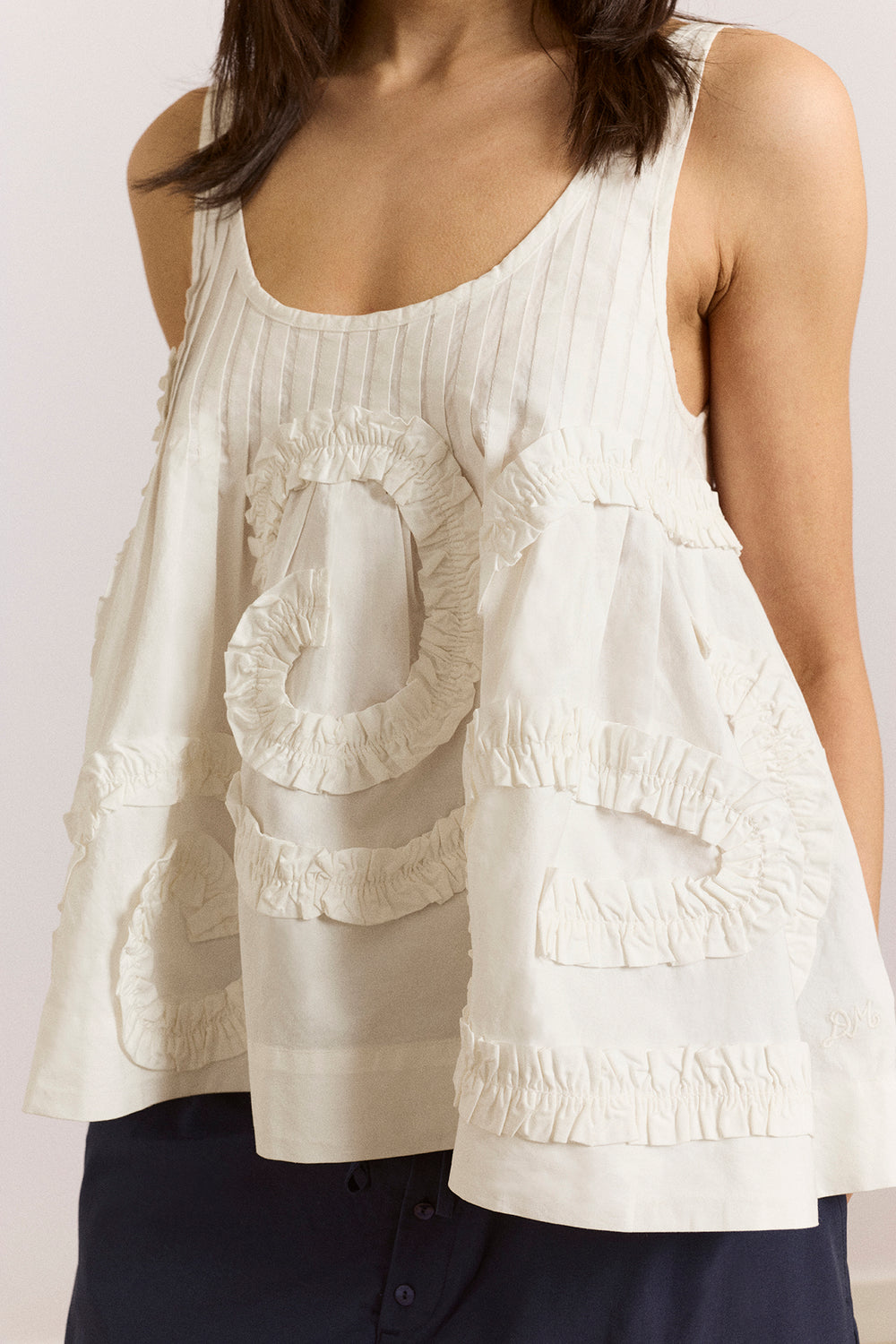 White Ruffle Cami Stella Ruffle Cami - White – Damson Madder
