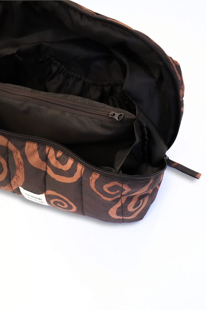 large wash bag - swirl print