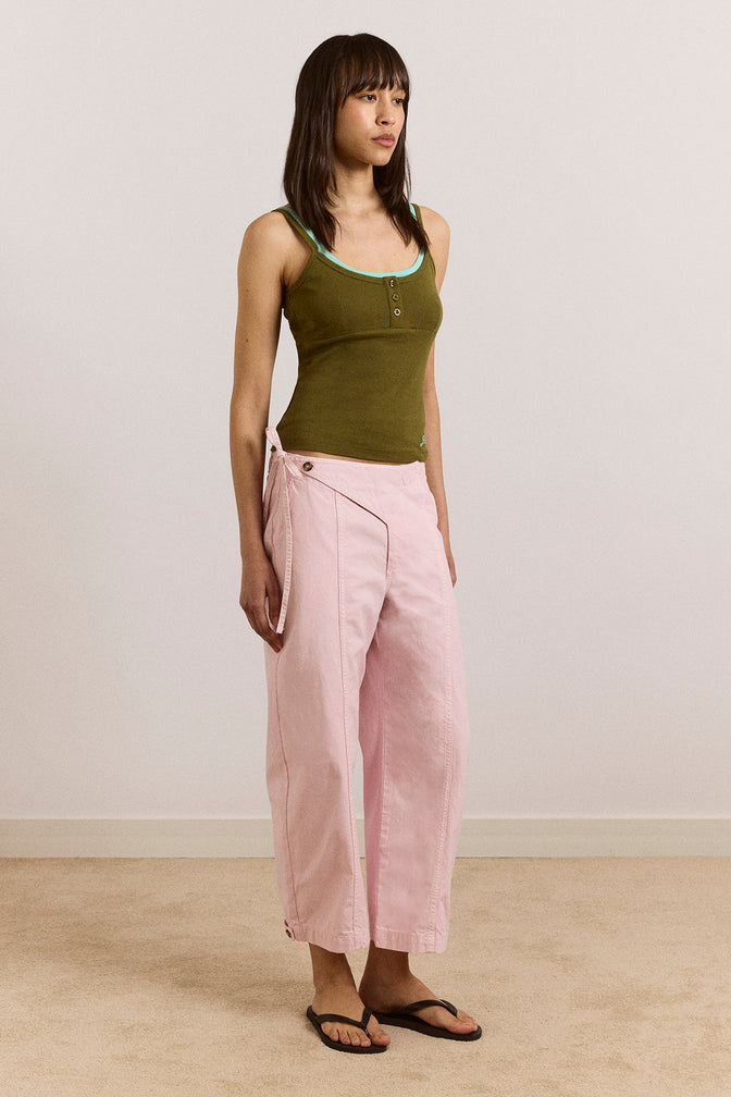 yves capri trouser - pink