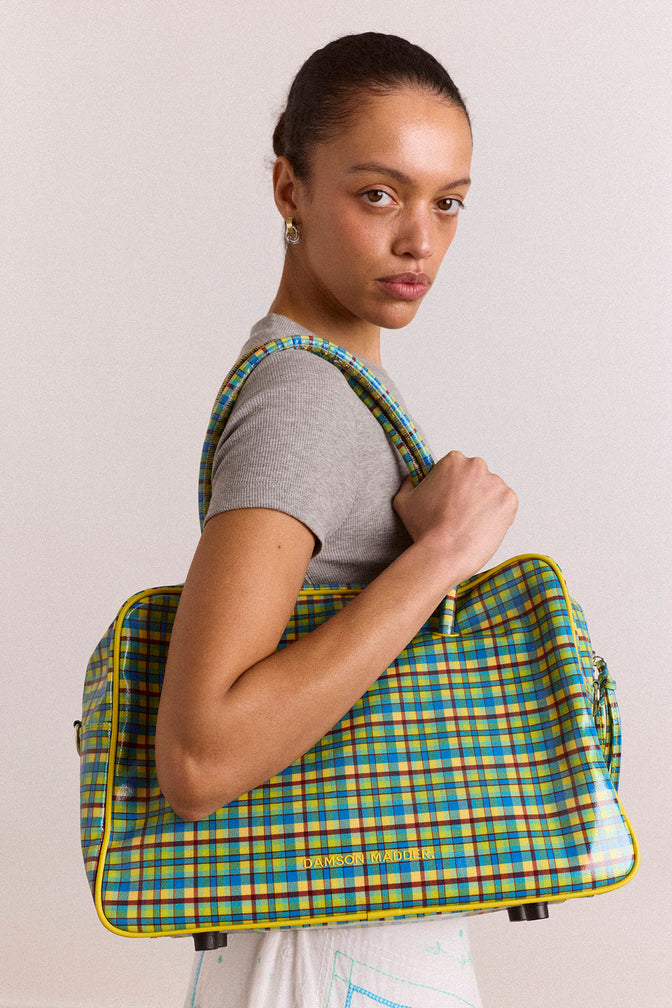 truro coated holdall - zesty check