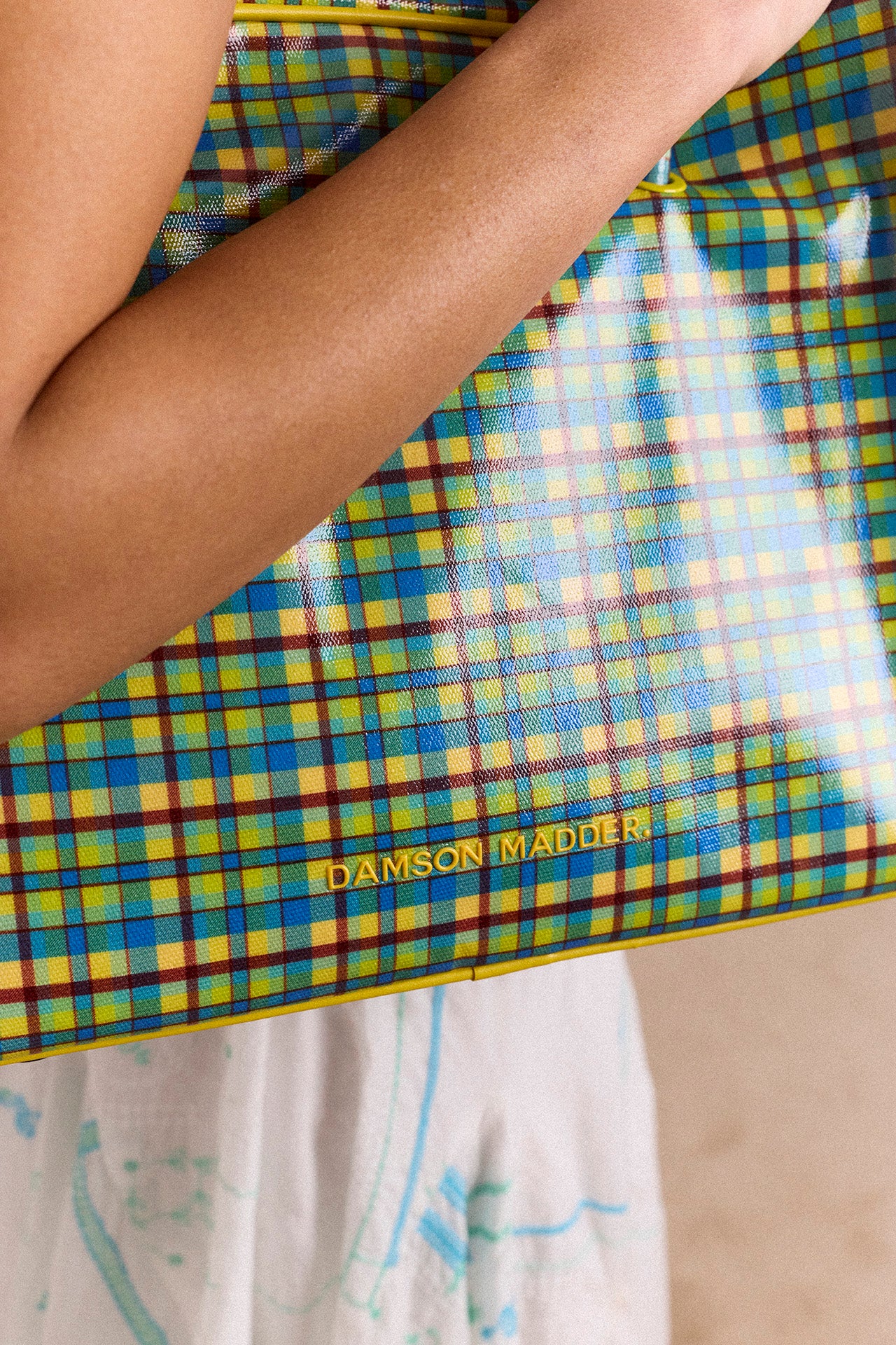 truro coated holdall - zesty check – Damson Madder
