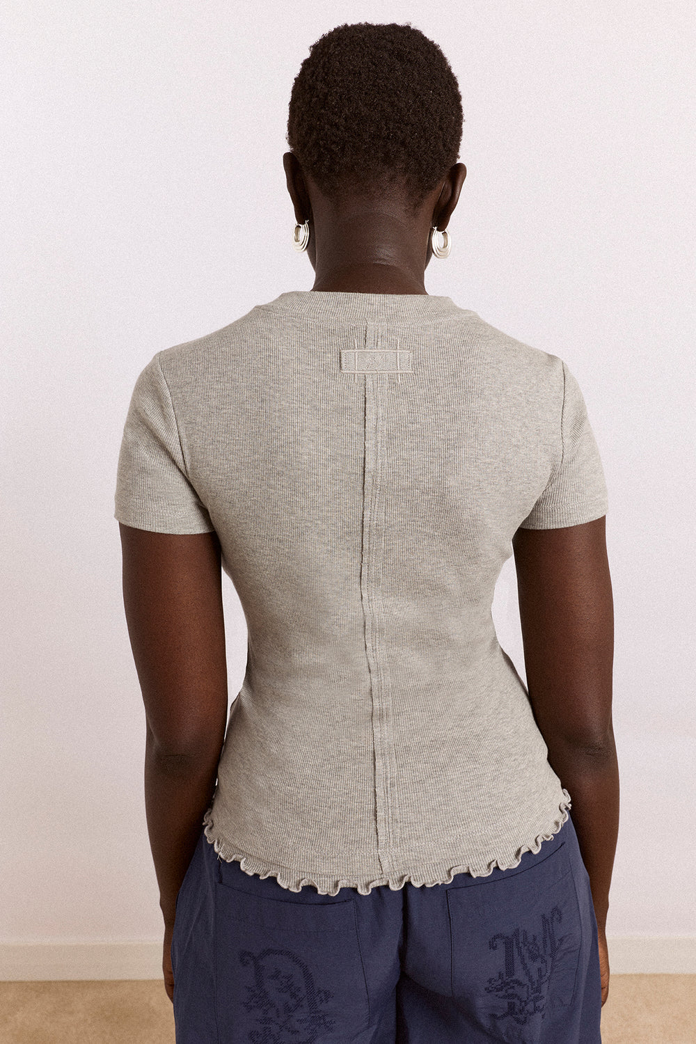 zola short sleeve tee - grey marl