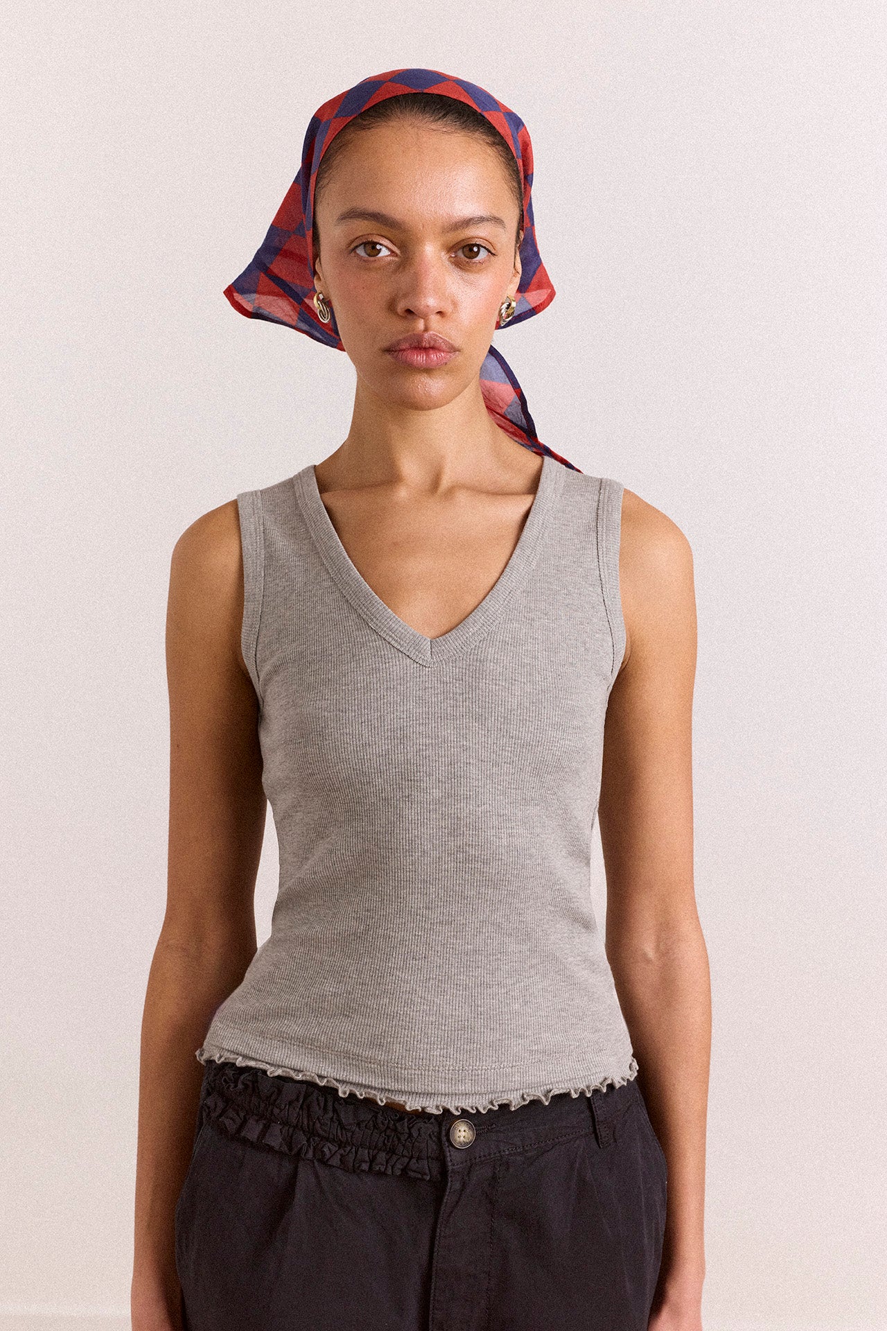 zora tank - grey marl – Damson Madder zora tank - grey marl – Damson Madder