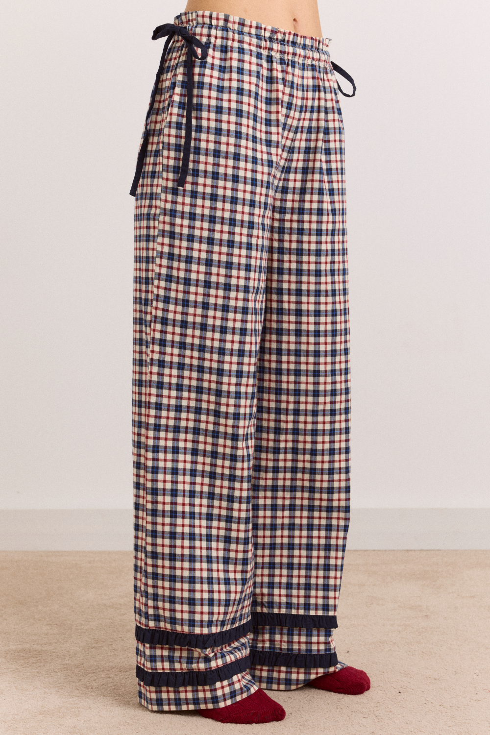 Aletta Pyjama Set - Cherry Navy Check